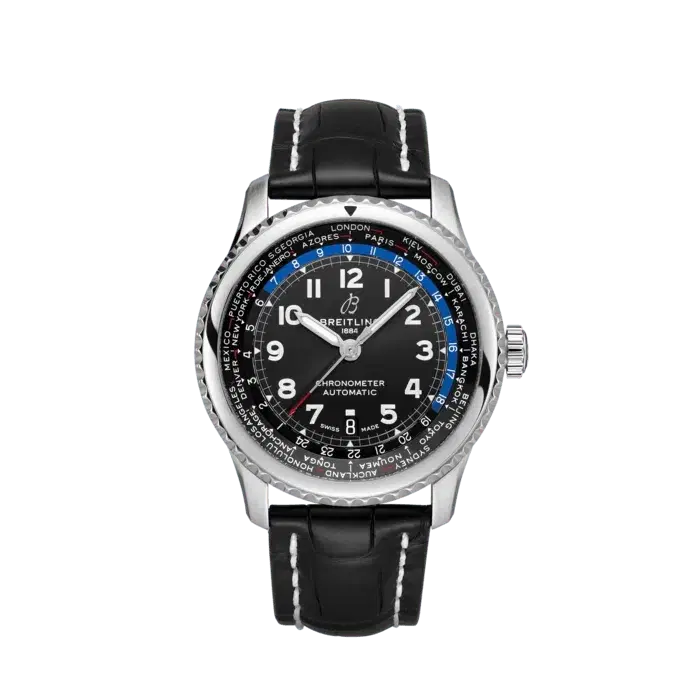 Breitling AB3521U41B1P1 Aviator 8 B35 Automatic Unitime 43 Stainless Steel Black Dial