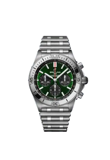 Breitling AB01343A1L1A1 Chronomat B01 42 Bentley Stainless Steel Green Dial