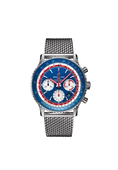 Breitling AB01212B1C1A1 Navitimer B01 Chronograph 43 PanAm Stainless Steel Blue Dial