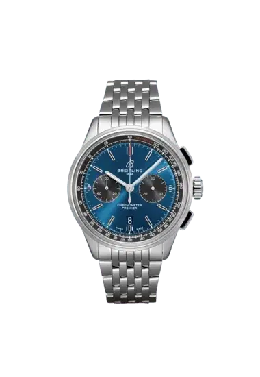 Breitling AB0118A61C1A1 Premier B01 Chronograph 42 Stainless Steel Blue Dial