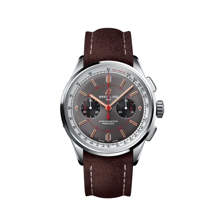 Breitling AB0118A31B1X2 Premier B01 Chronograph 42 Wheels and Waves Limited Edition Stainless Steel Anthracite Grey Dial-Hover-Image
