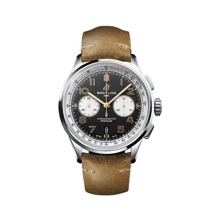 Breitling AB0118A21B1X1 Premier B01 Chronograph 42 Norton Stainless Steel Black Dial
