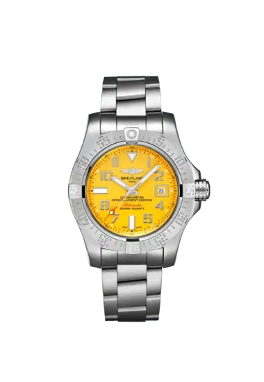 Breitling A17331101I1A1 Avenger II Seawolf Stainless Steel 45mm Yellow Dial