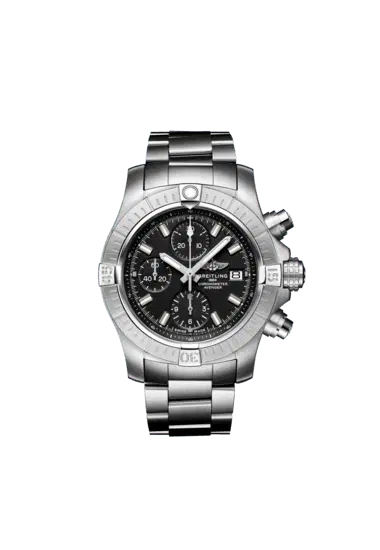 Breitling A13385101B1A1 Avenger Chronograph 43 Stainless Steel Black Dial-Hover-Image