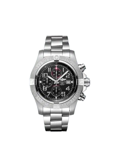 Breitling A13371111B2A1 Super Avenger II 48mm Stainless Steel Volcano Black Dial-Hover-Image