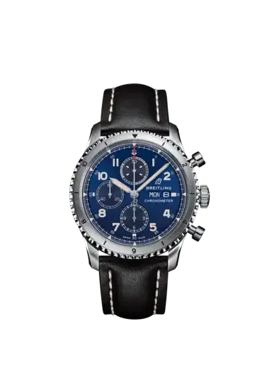 Breitling A13316101C1X1 Aviator 8 Chronograph 43 Stainless Steel Blue Dial