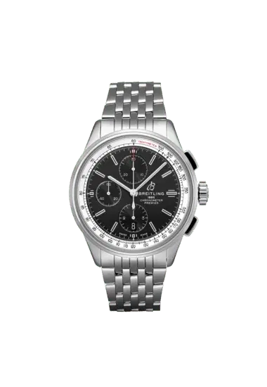 Breitling A13315351B1A1 Premier Chronograph 42 Stainless Steel Black Dial-Hover-Image