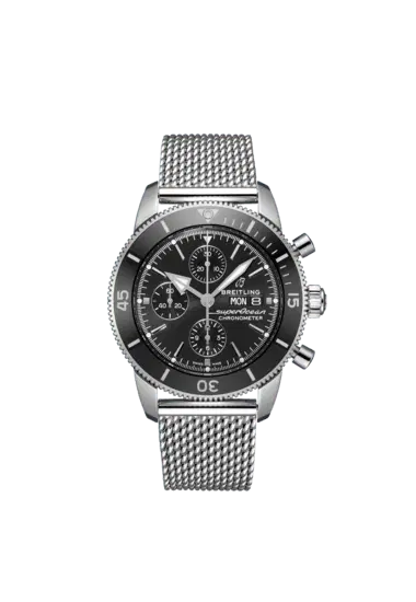 Breitling A13313121B1A1 Superocean Heritage Chronograph 44 Stainless Steel Black Dial