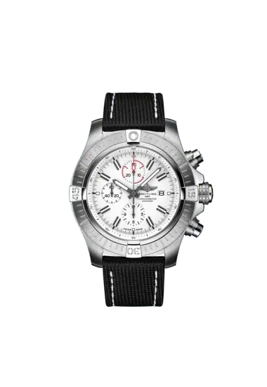 Breitling A133751A1A1X1 Super Avenger Chronograph 48 Stainless Steel White Dial-Hover-Image