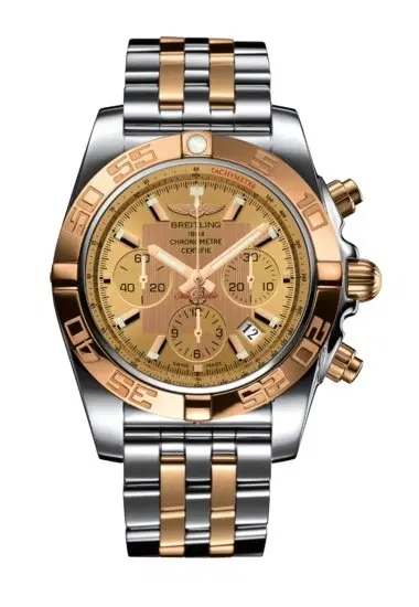 Breitlingl CB0110121H1C1 CHRONOMAT 44 Stainless Steel and 18k Rose Gold Golden Sun Dial