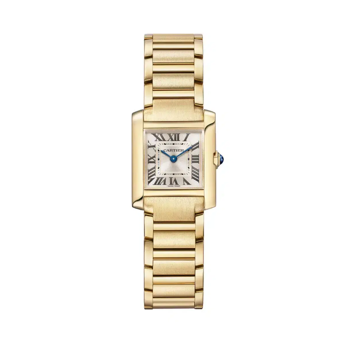 Cartier Tank Française WGTA0114 Golden Sunray Dial Yellow Gold Small