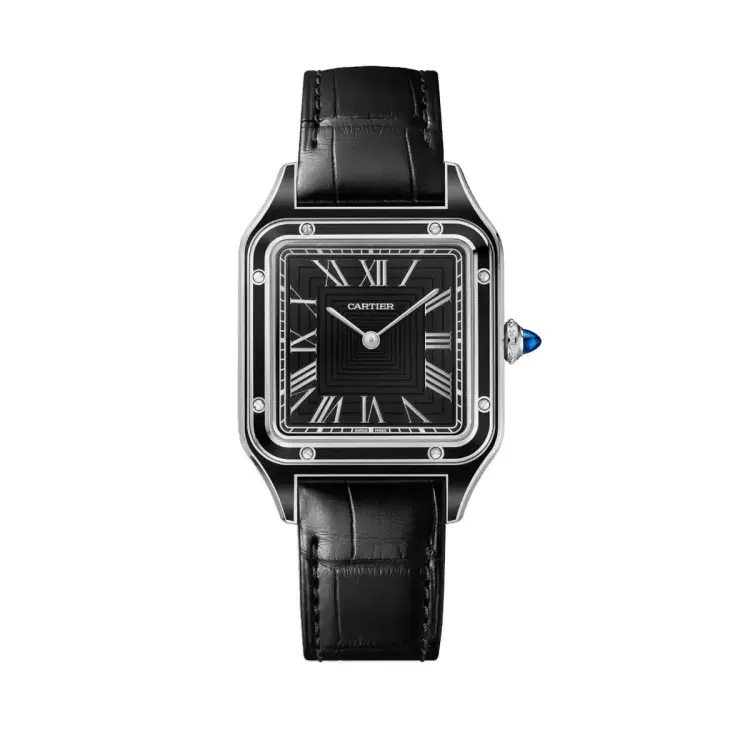 Cartier WSSA0046 Santos-Dumont Black Dial Large-Hover-Image