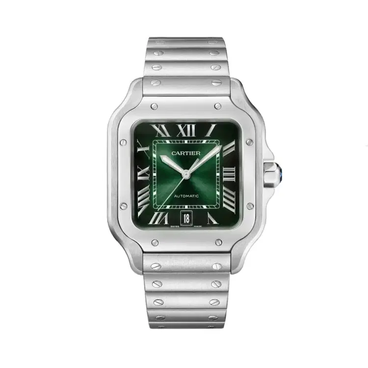 Cartier WSSA0062 Santos de Cartier Graduated Green Dial Large-Hover-Image