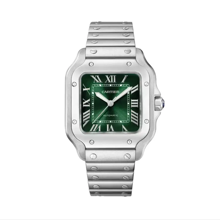 Cartier WSSA0061 Santos de Cartier Green Dial Medium-Hover-Image