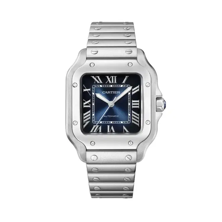 Cartier WSSA0063 Santos de Cartier Blue Dial Medium-Hover-Image
