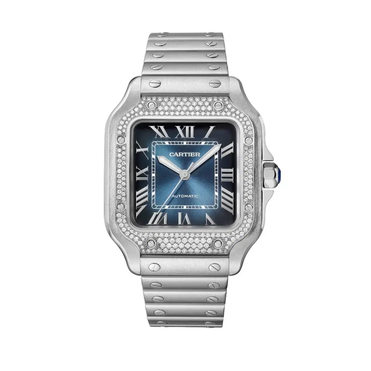 Cartier W4SA0006 Santos de Cartier Blue Dial Medium