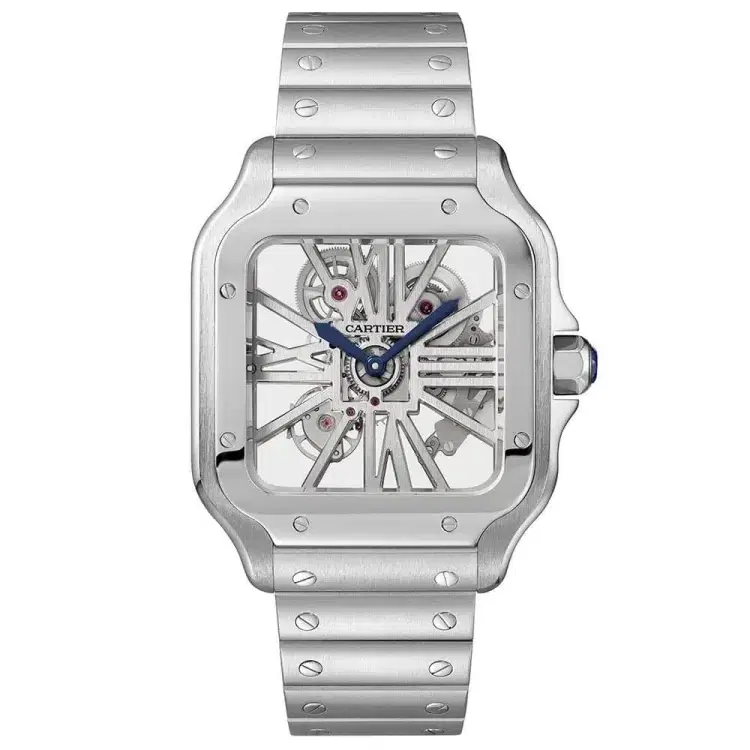 Cartier Santos Large Model Stainless Steel Manual 39.8 mm Watch WHSA0007-Hover-Image