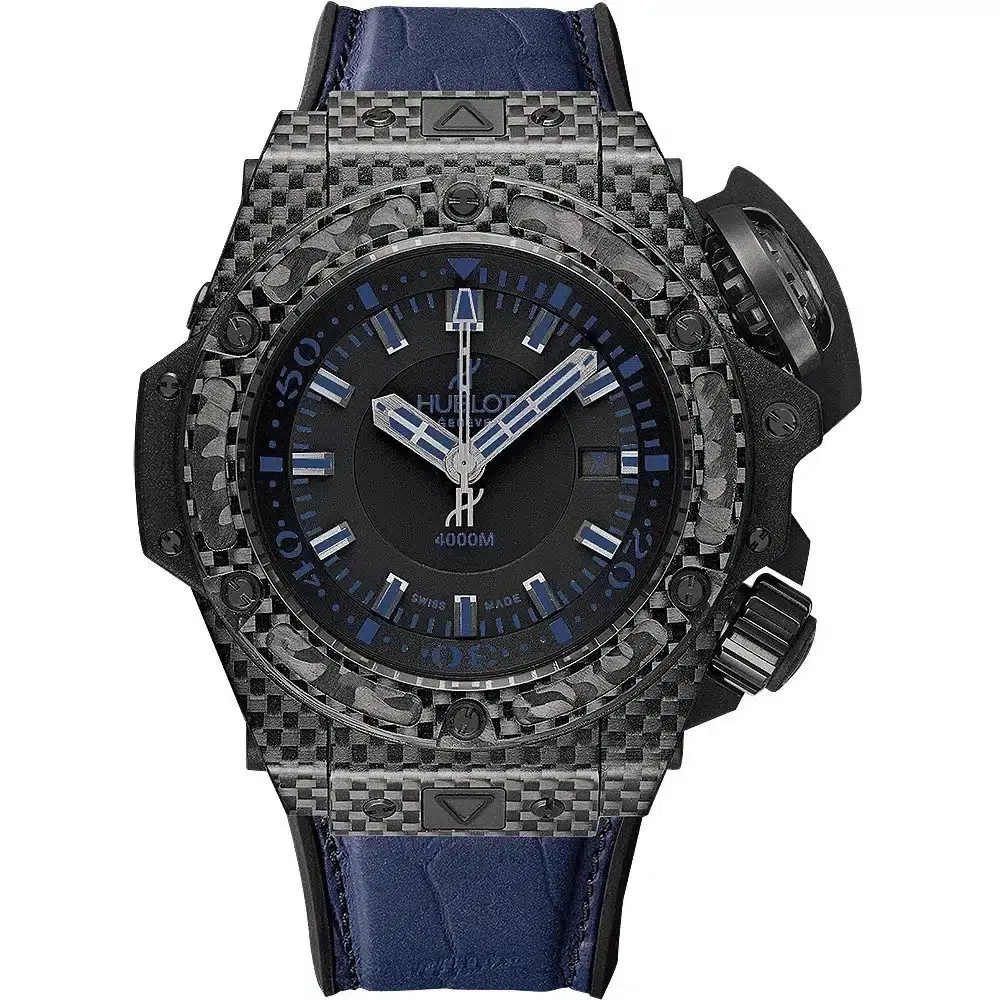 Hublot 731.qx.1190.gr.abb12 King Power Oceanographic 4000 48mm Mens Watch ALL BLACK BLUE
