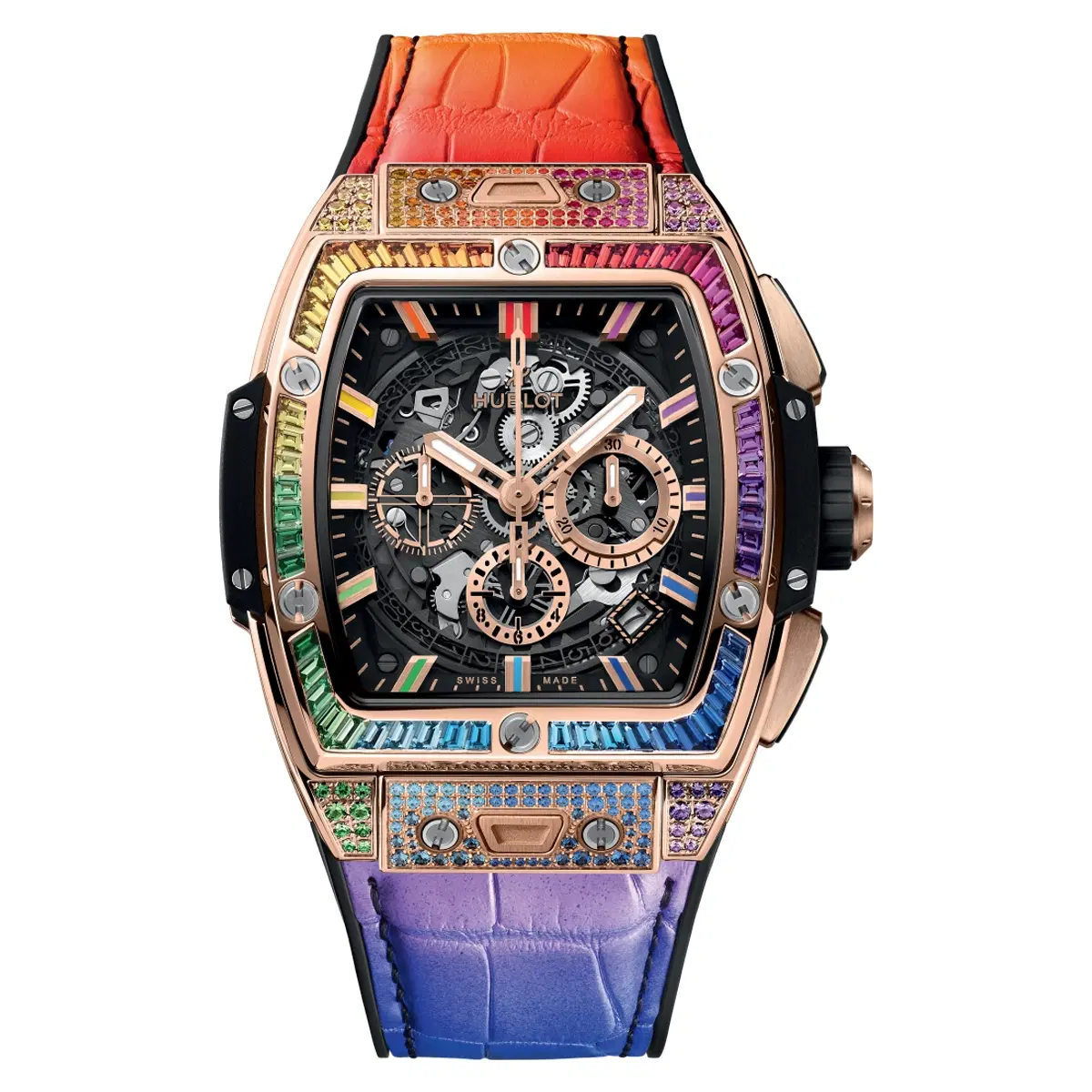 Hublot 642.OX.0118.LR.0999 King Gold Rainbow 42mm Watch