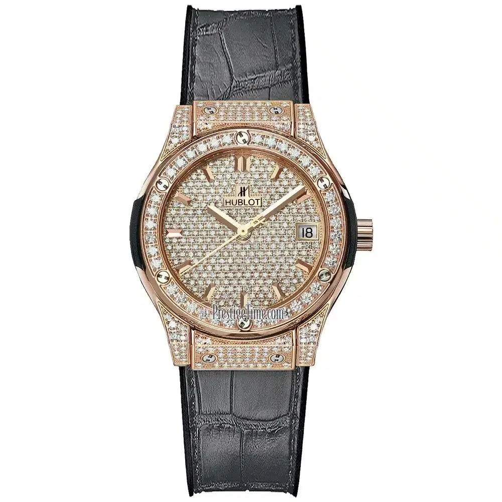 Hublot 581.ox.9010.lr.1704 Classic Fusion Quartz 33mm Ladies Watch