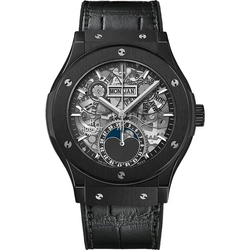 Hublot 547.cx.0170.lr Classic Fusion Aerofusion Moonphase 42mm Mens Watch Black Magic