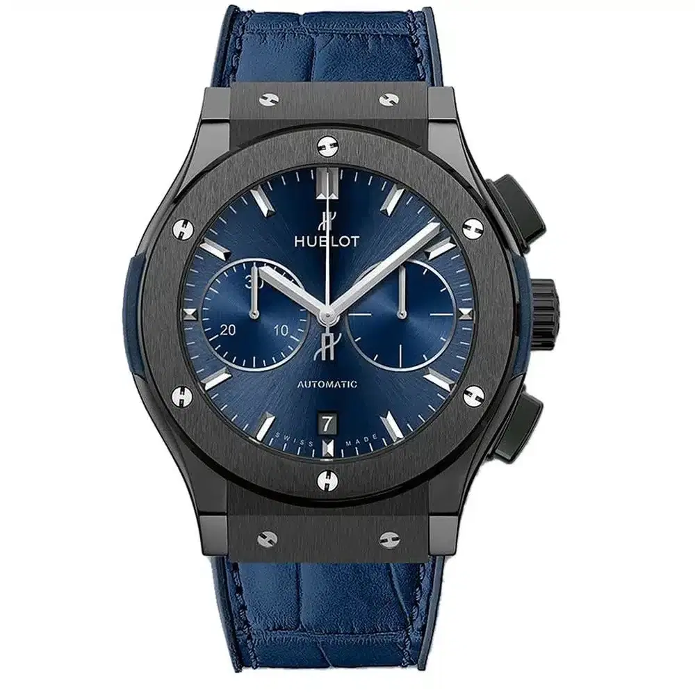Hublot 521.cm.7170.lr Classic Fusion Chronograph 45mm Mens Watch Ceramic Blue Watch