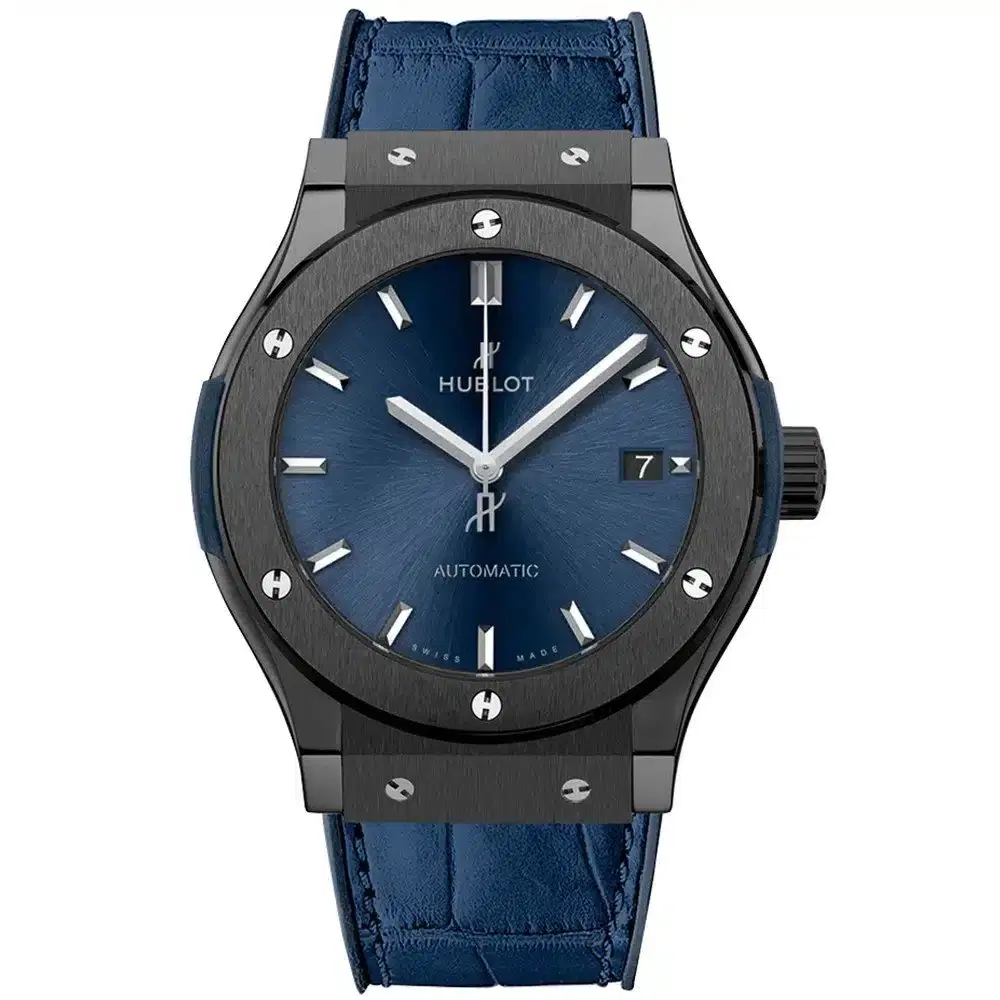 Hublot 542.cm.7170.lr Classic Fusion Automatic 42mm Mens Watch Ceramic Blue