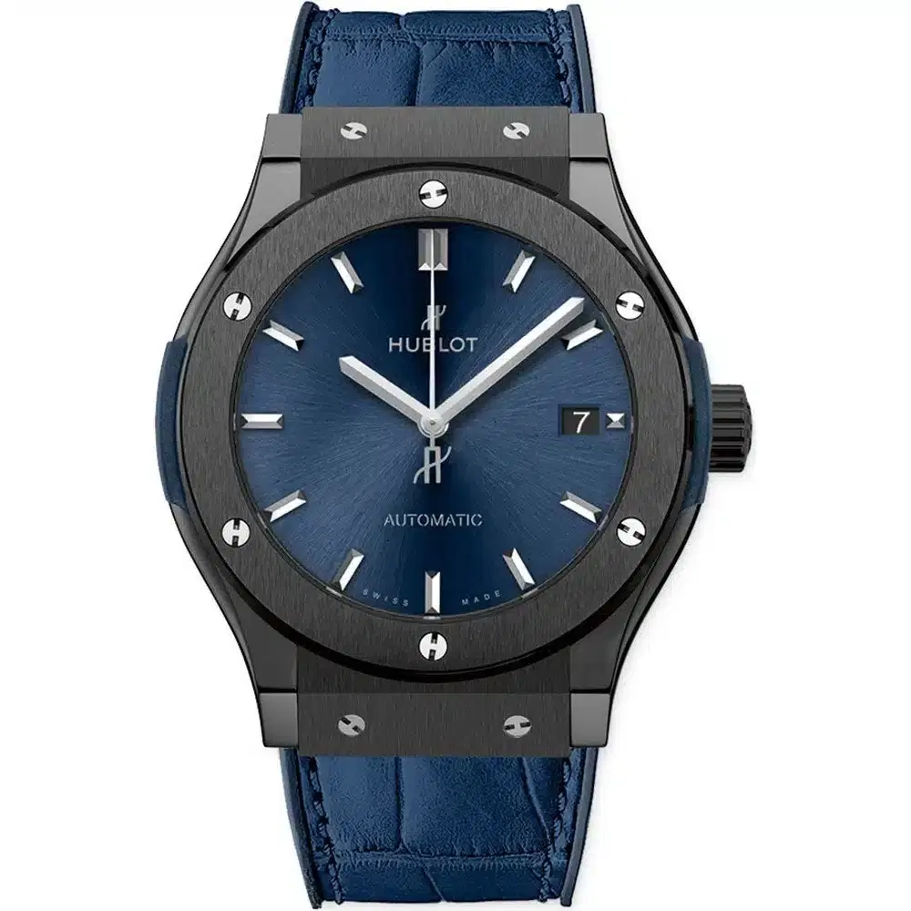 Hublot 565.cm.7170.lr Classic Fusion Automatic 38mm Midsize Watch Ceramic Blue