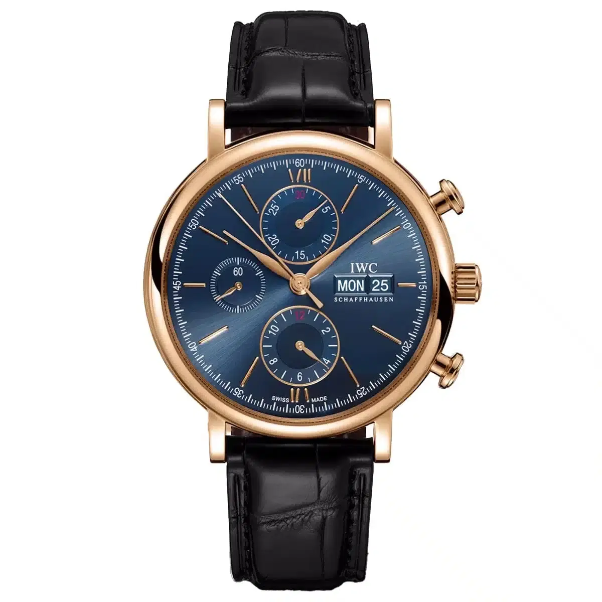 IWC IW391035 Portofino Chronograph Blue Dial 42mm Rose Gold