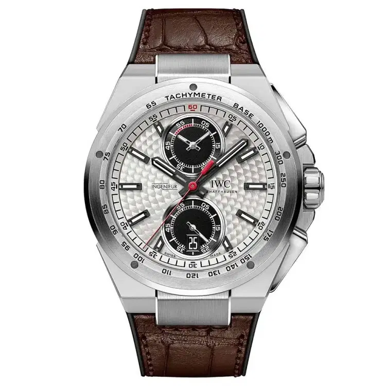 IWC IW378505 Ingenieur Silver Dial Leather Strap Automatic Chrono Watch-Hover-Image