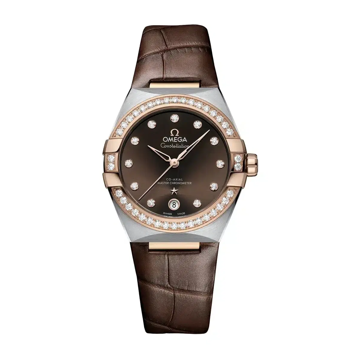Omega 131.28.36.20.63.001 Seamaster Aqua Terra Co-Axial Brown Dial With Diamonds