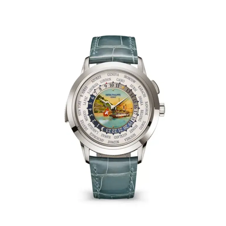 Patek Philippe 5531G-001 GRAND Complications Grand Feu Cloisonné Dial Blue-Green Alligator Strap-Hover-Image