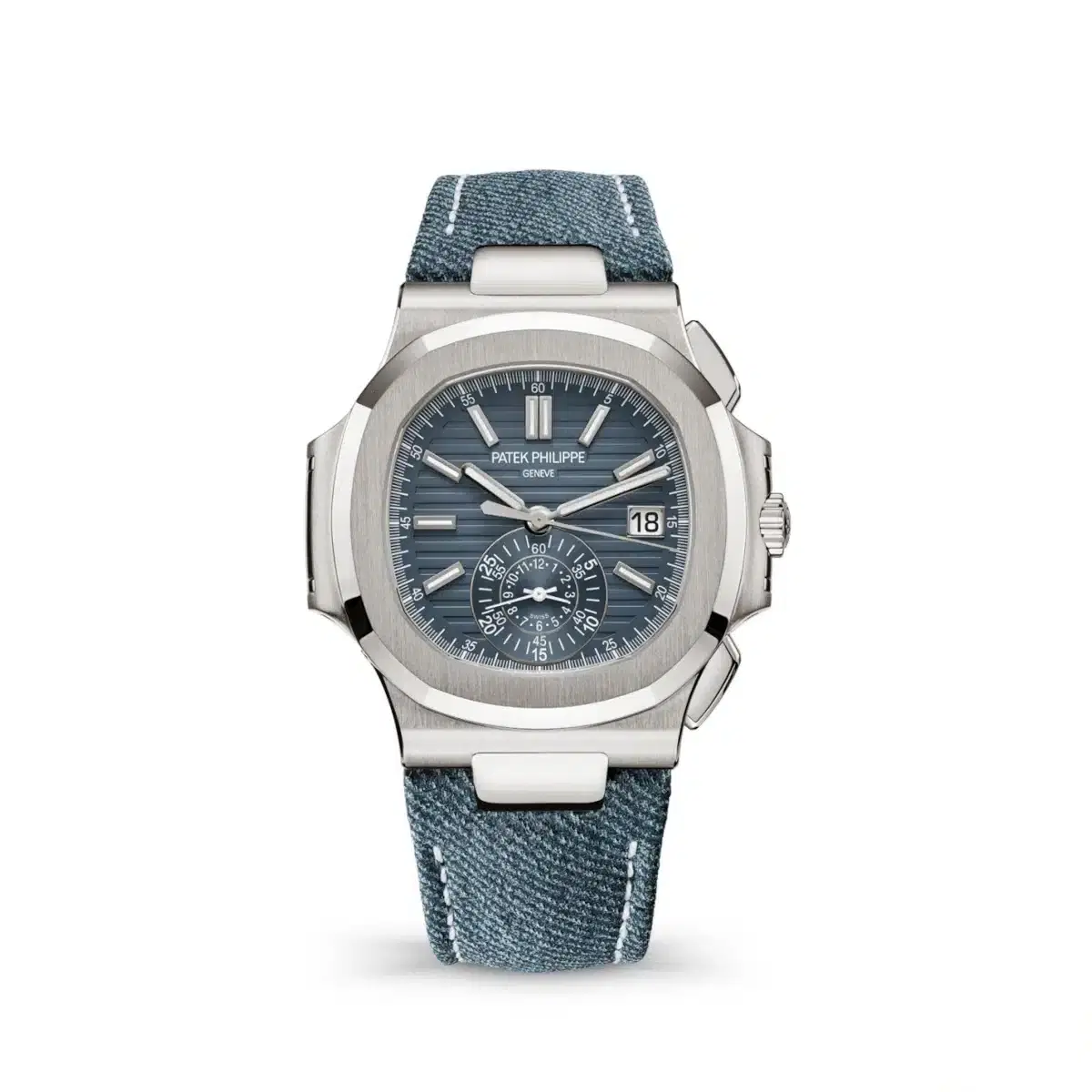 Patek Philippe 5980/60G-001 Nautilus Blue-Gray Dial Blue-Gray Leather Strap