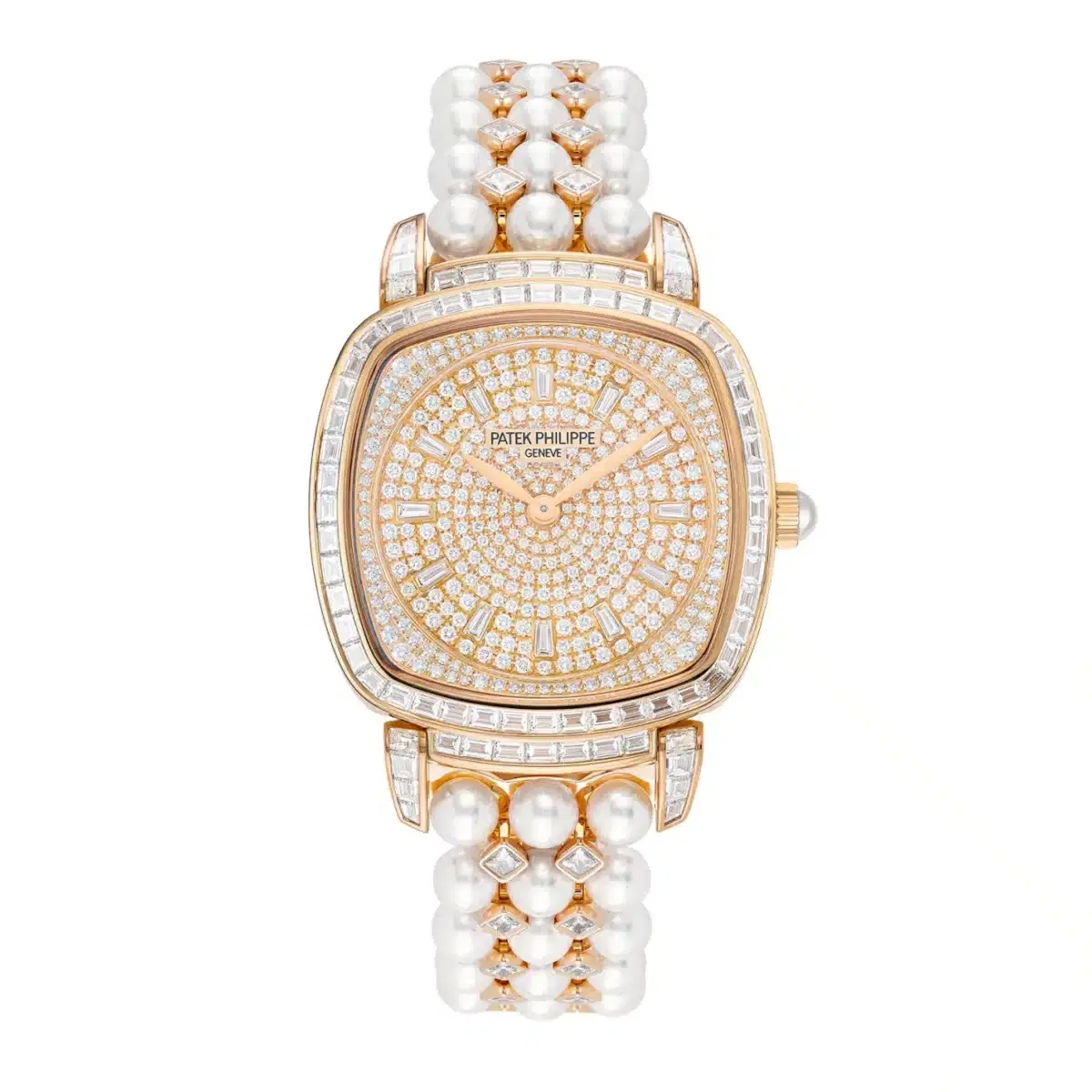 Patek Philippe 7042-100R-010 Gondolo Diamond Dial Pearl and Rose Gold Bracelet