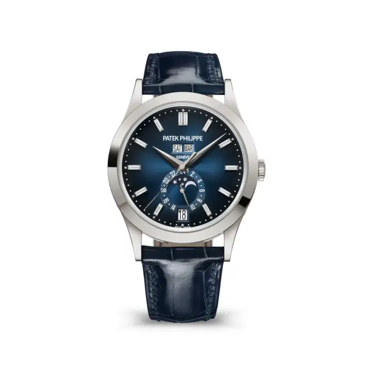 Patek Philippe 5396G-017 Complications Blue Dial Navy Blue Leather Strap-Hover-Image
