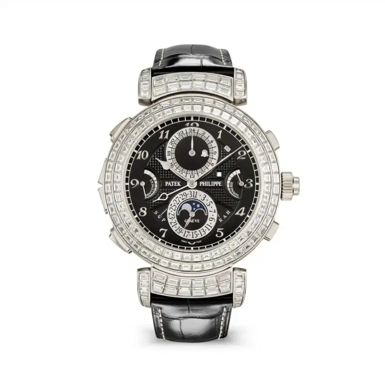 Patek Philippe 6300-400G-001 GRAND Complications Black Dial Black Leather Strap-Hover-Image