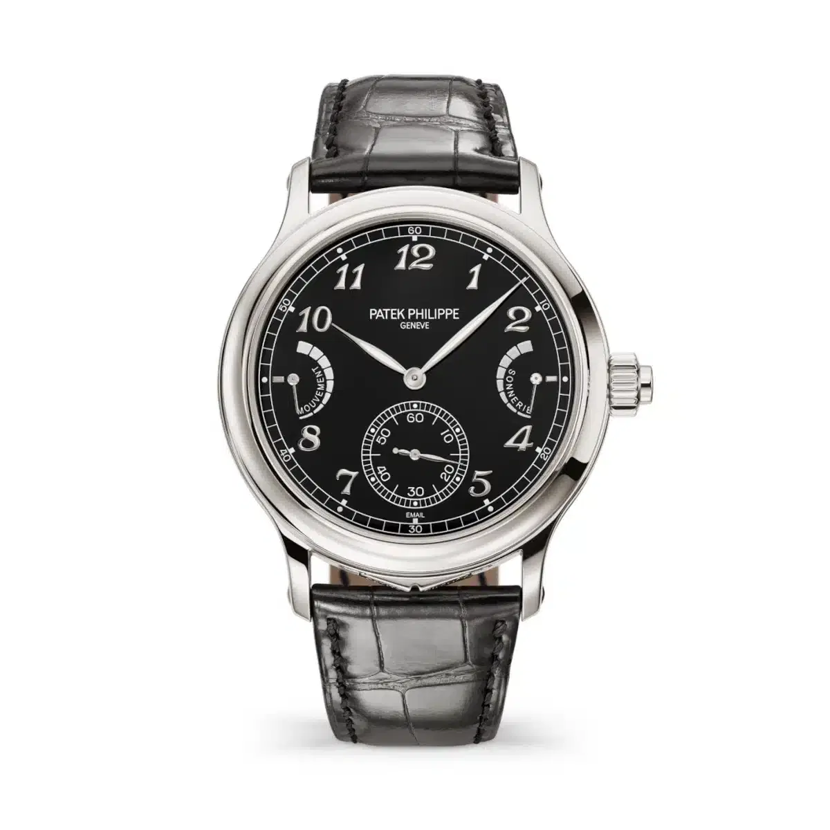 Patek Philippe 6301P-001 GRAND Complications Black Dial Black Leather Strap