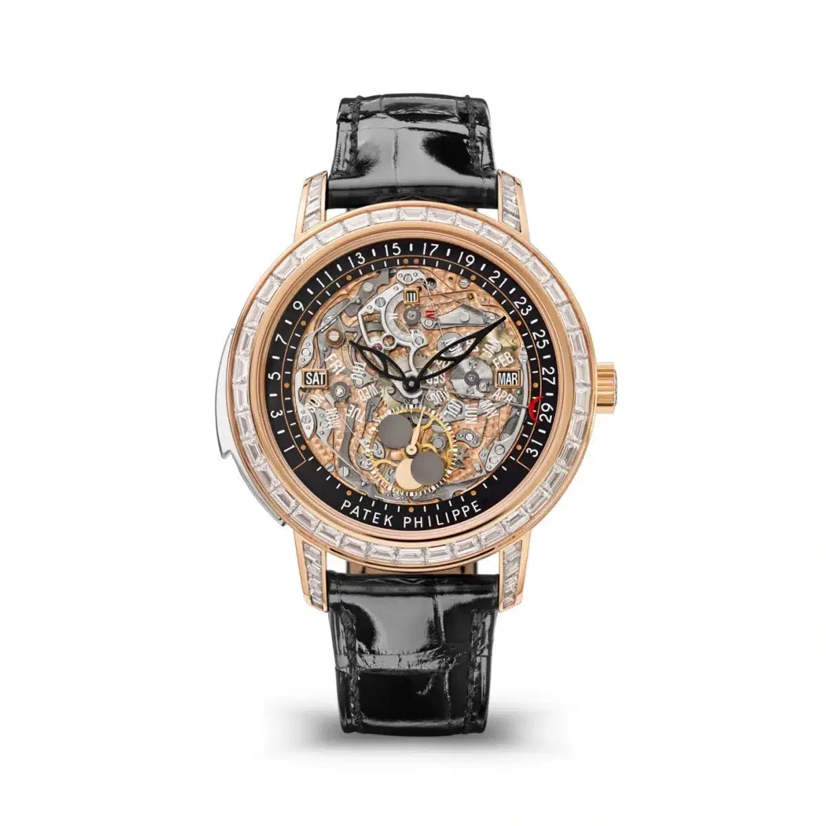 Patek Philippe 5304-301R-001 GRAND Complications Sapphire Dial Black Leather Strap