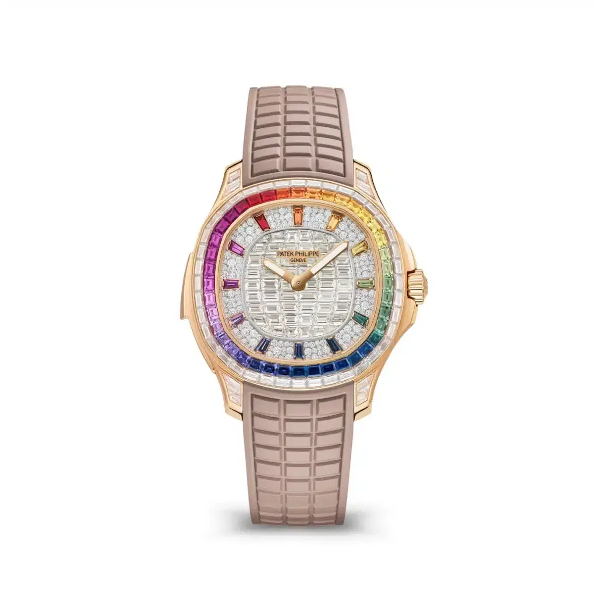 Patek Philippe 5260-355R-001 GRAND Complications Multicolored Diamond Dial Beige Strap