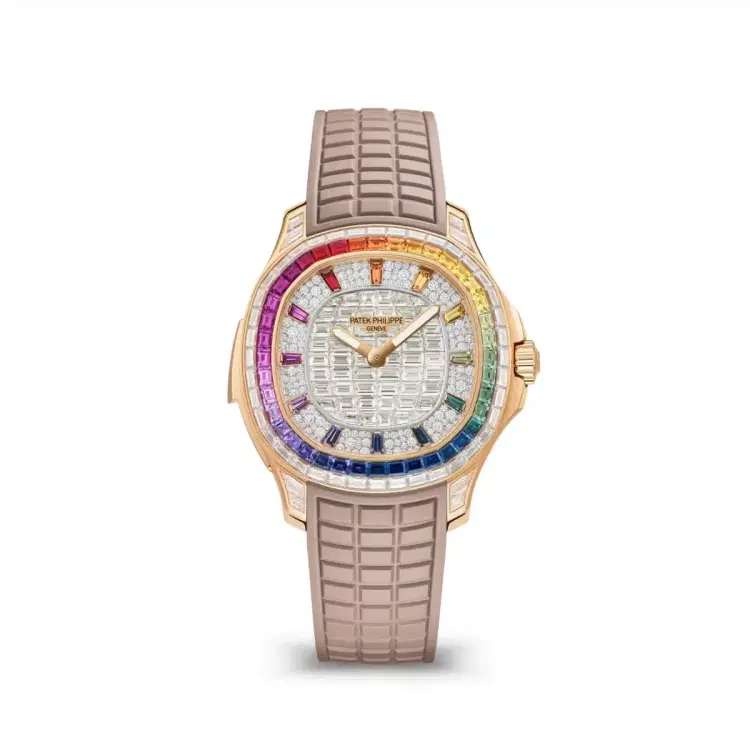 Patek Philippe 5260-355R-001 GRAND Complications Multicolored Diamond Dial Beige Strap-Hover-Image