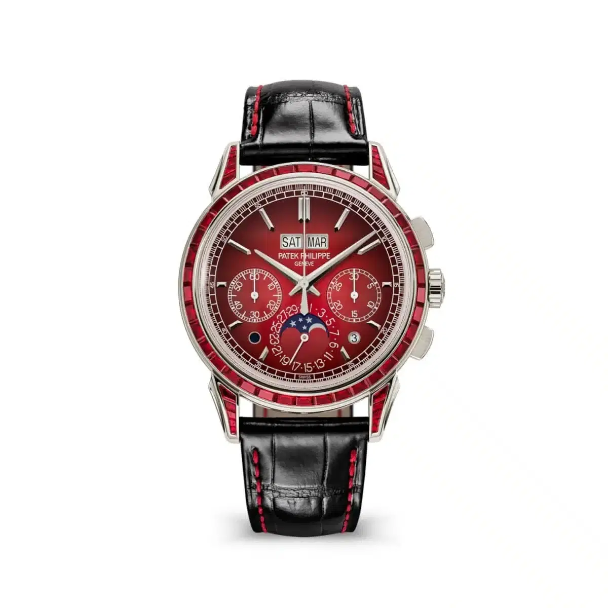 Patek Philippe 5271-12P-010 Grand Complications Red Dial Black Leather Strap