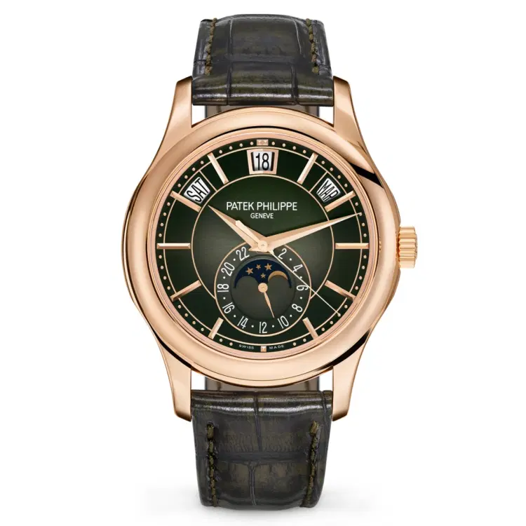 Patek Philippe 5205R-011 Complications Self-Winding 40mm Olive Green Sunburst Dial Watch-Hover-Image