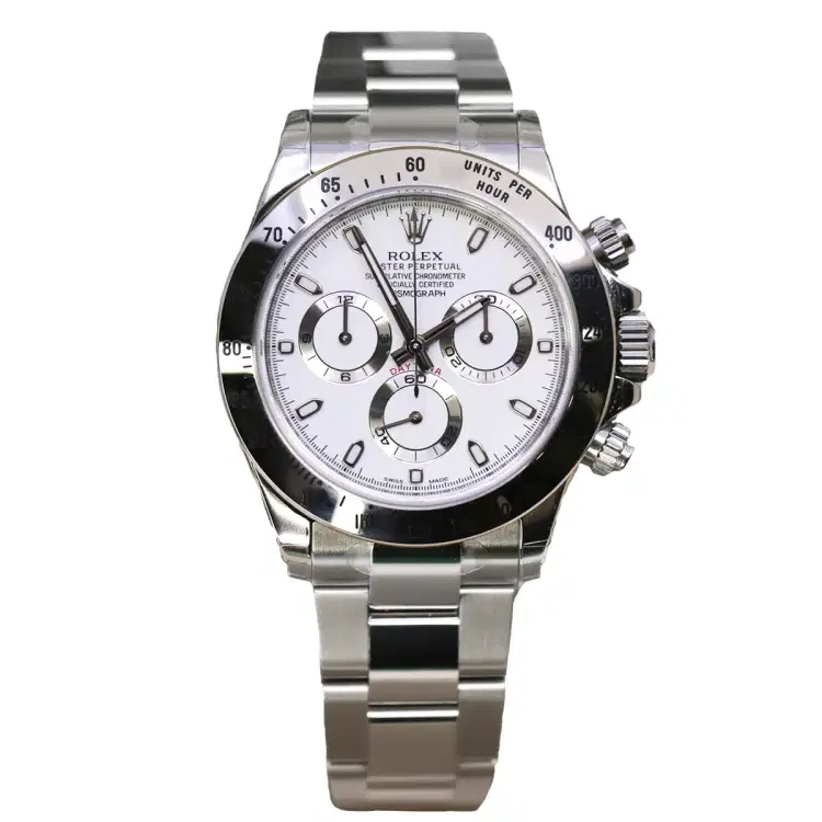 Rolex 116520 Cosmograph Daytona Stainless Steel APH White Dial Men's Watch-Hover-Image