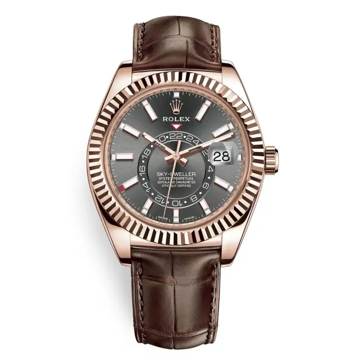 Rolex Sky Dweller 42mm Men's Watch 326135 Rhodium Index-Hover-Image