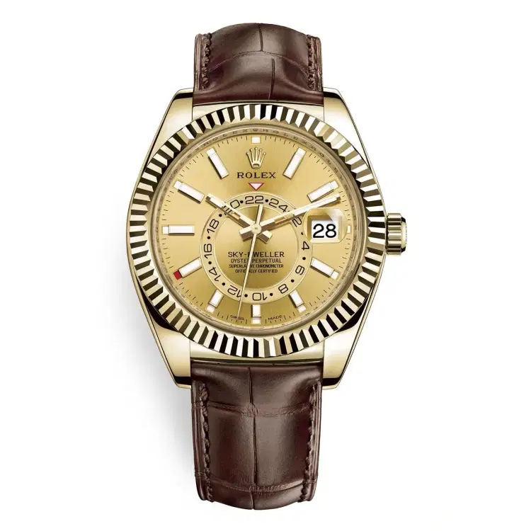 Rolex Sky Dweller 42mm Men's Watch 326138 Champagne Index-Hover-Image