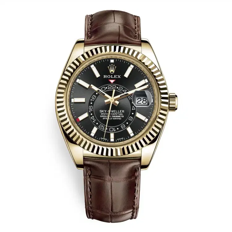 Rolex Sky Dweller 42mm Mens Watch 326138 Black Index-Hover-Image