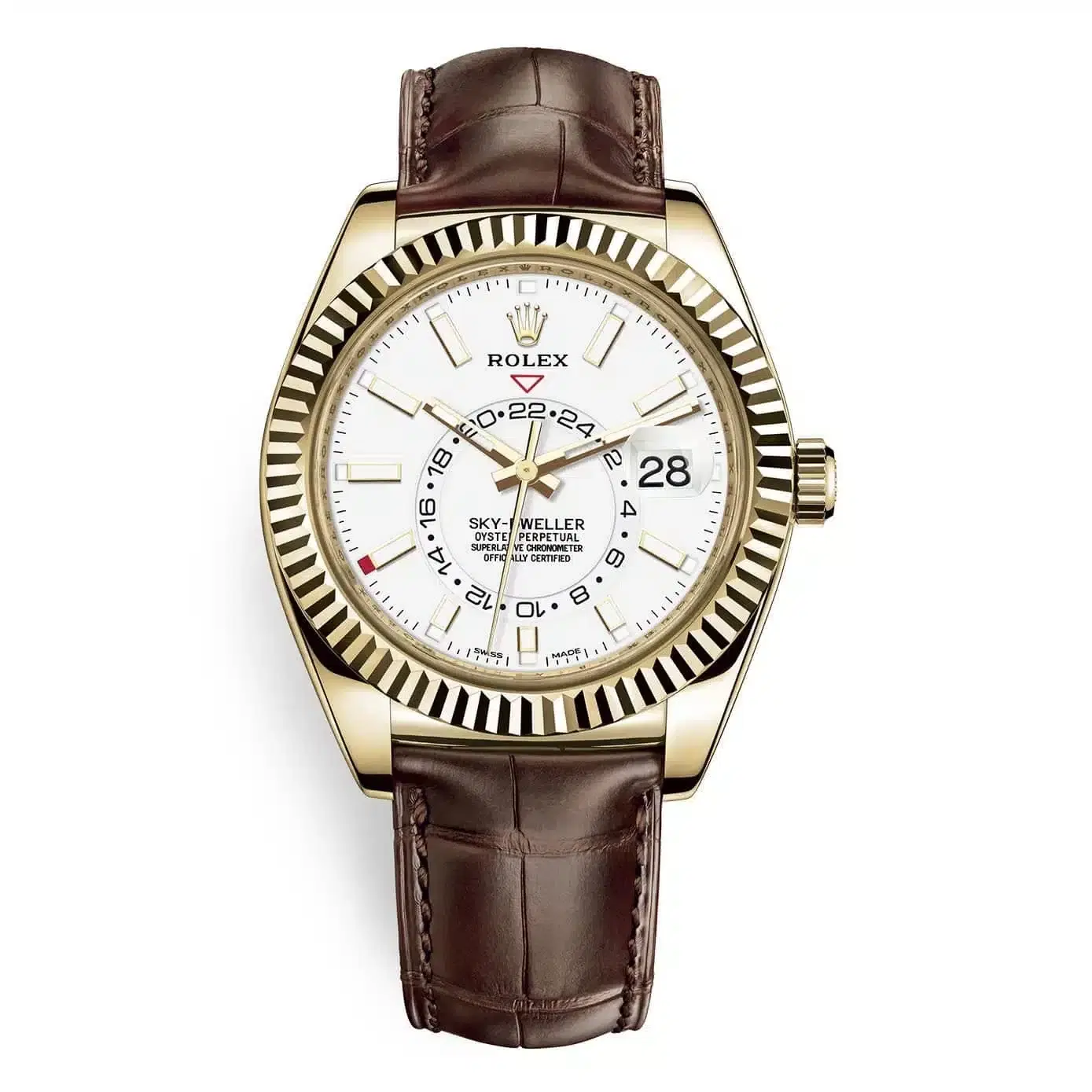 Rolex Sky Dweller 42mm Mens Watch 326138 White Index