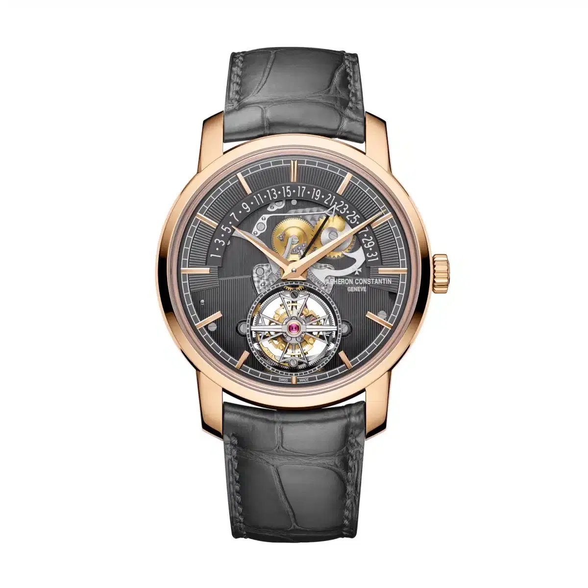 Vacheron Constantin 6010T/000R-B638 Traditionnelle Openface Dial Pink Gold