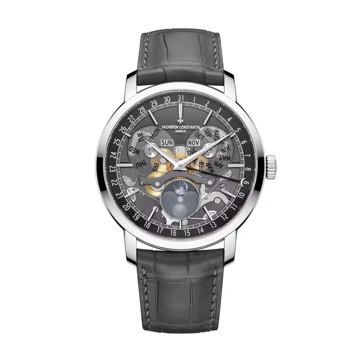 Vacheron Constantin 4020T/000G-B655 Traditionnelle Openface White Gold