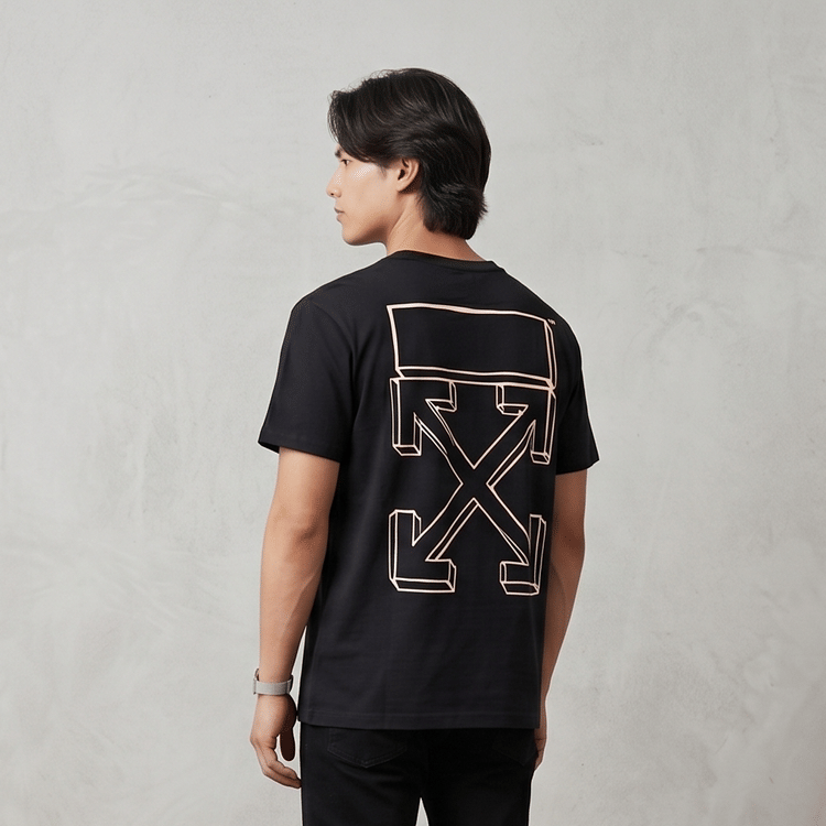 Off White Blurred Lines Arrow T Shirt Black Size XXL-Hover-Image